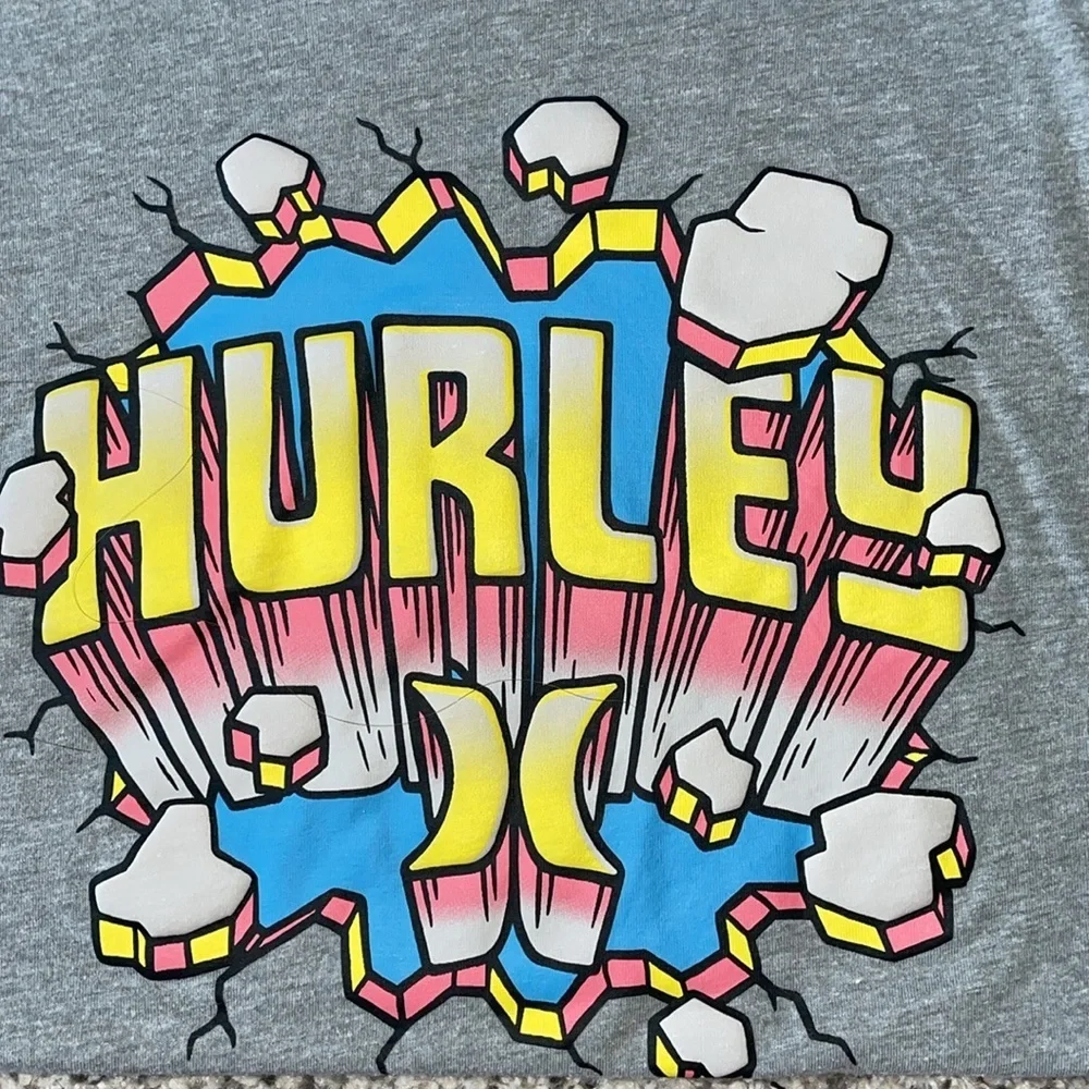 Hurley Kids Graphic T-Shirts - Blue and Gray